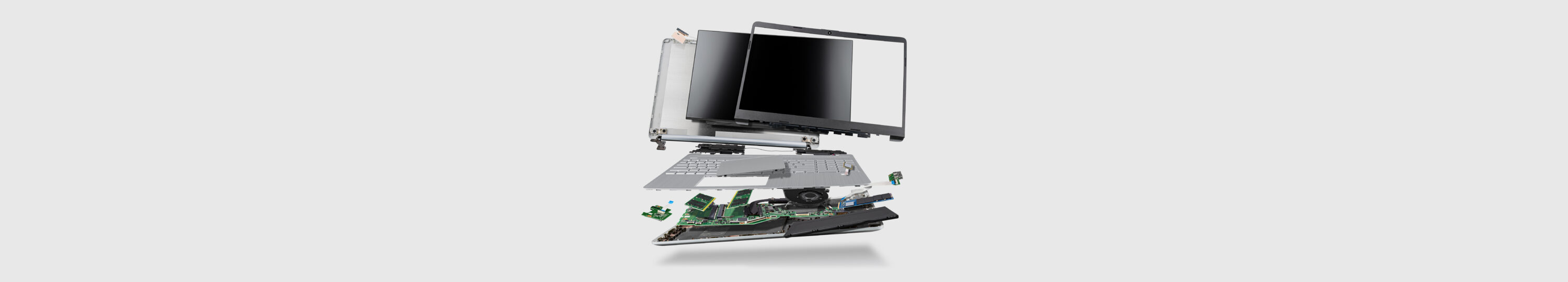 Flying,Parts,Of,A,Notebook,Computer.,Hardware,Components,Mainboard,Cpu